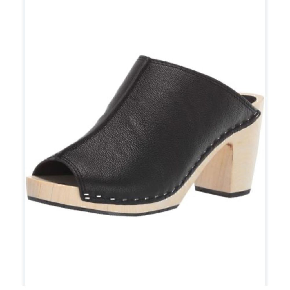 NEW Kelsi Dagger Boulder Open Toe Black Clogs Size 8